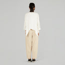 SWEATSHIRT WITH SIDE POINTED INSERTS IN COTTON BLEND