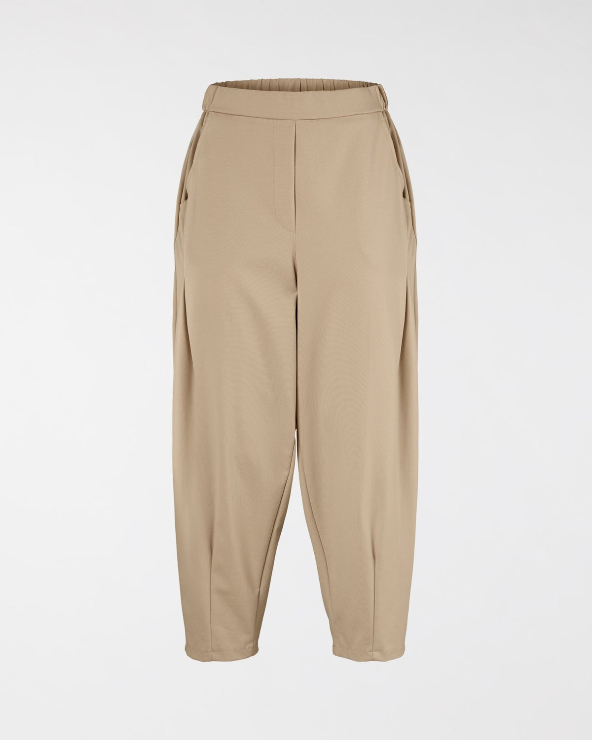 CARROT FIT TROUSERS IN MILAN STITCH FABRIC
