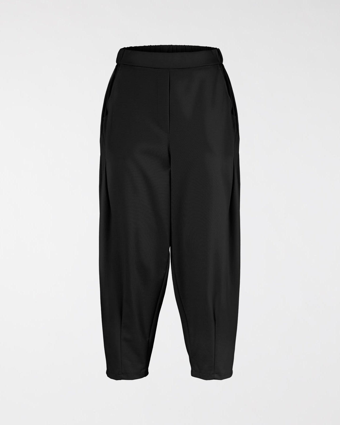CARROT FIT TROUSERS IN MILAN STITCH FABRIC
