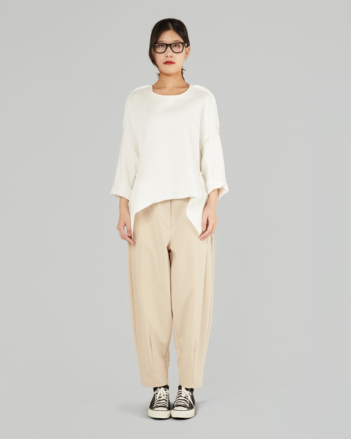 PANTALONI A CAROTA IN TESSUTO PUNTO MILANO