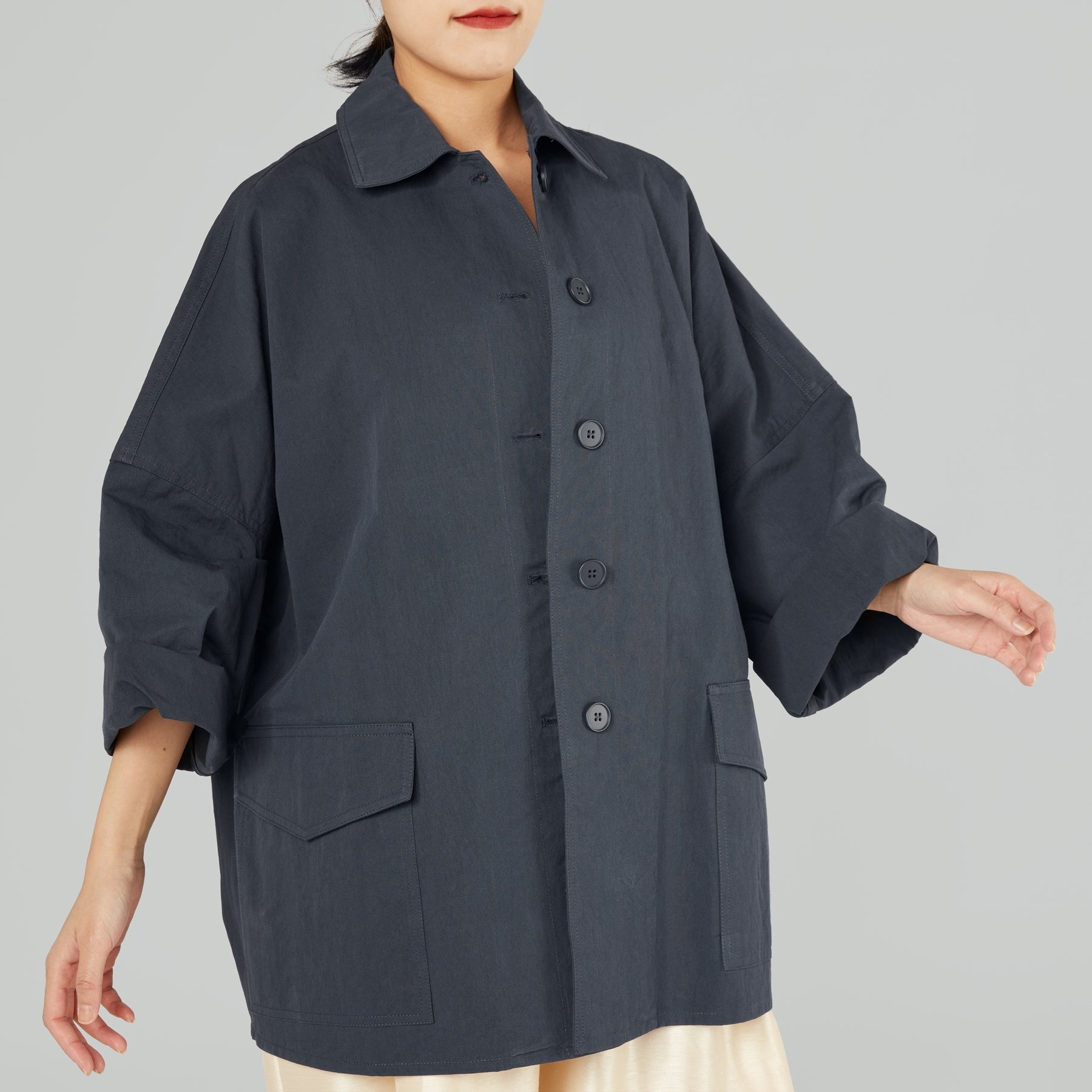 GIACCA CORTA IN TESSUTO GABARDINE