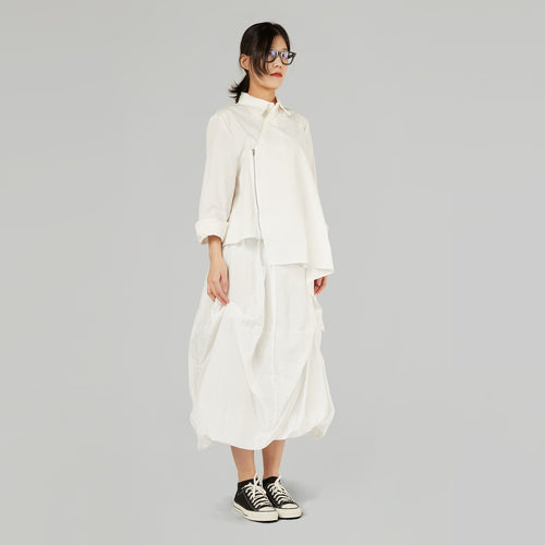 ASYMMETRIC SHIRT WITH ZIP