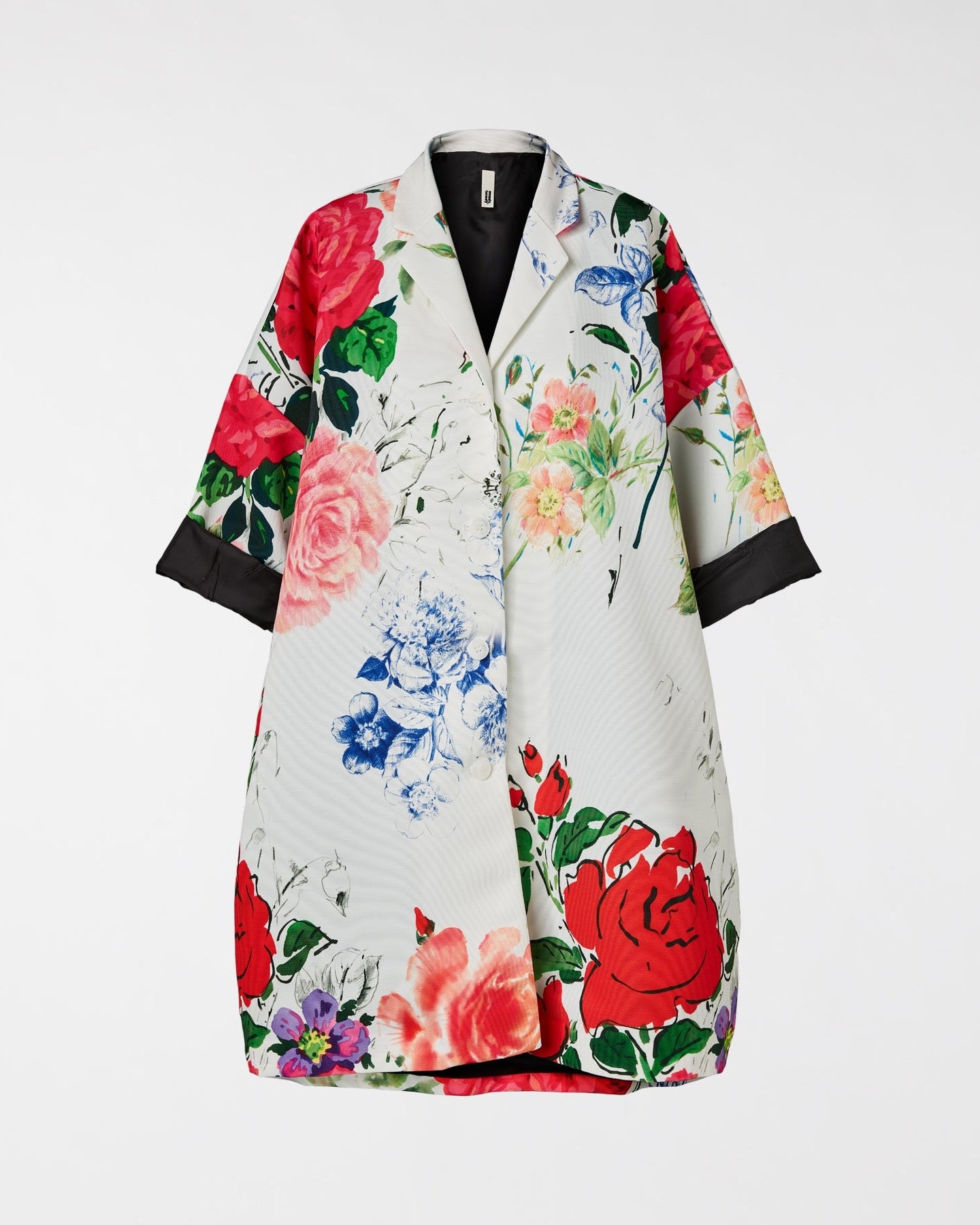 KIMONO JACKET WITH COLORFUL FLOWERS