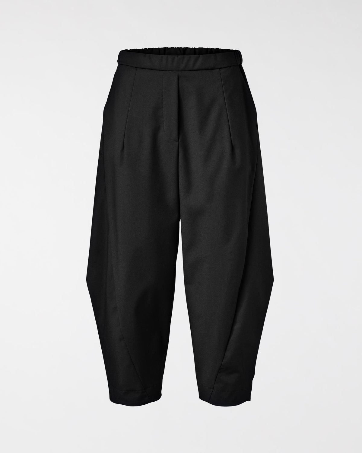 PANTALONES DE PUNTA CON ELÁSTICO EN LA CINTURA