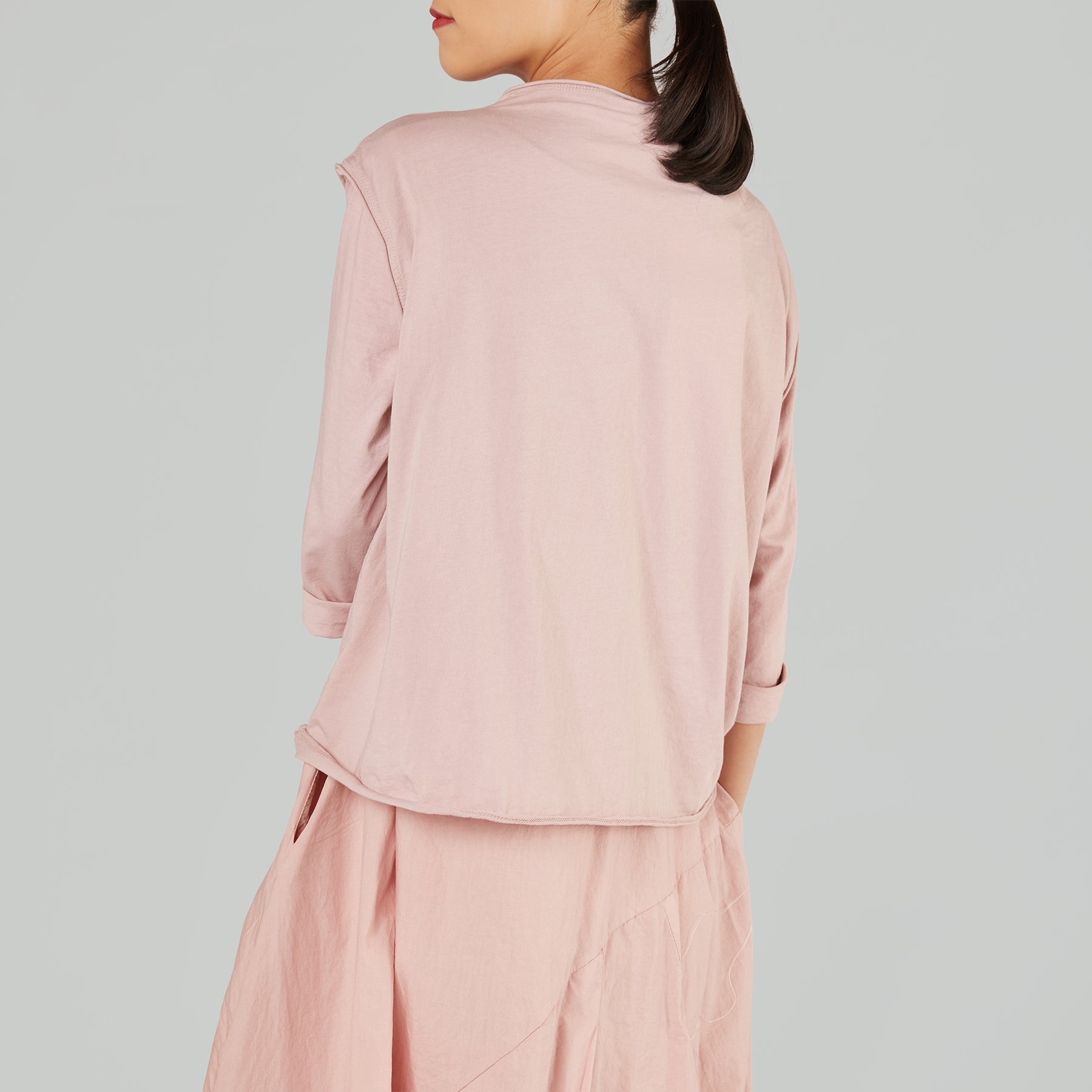 SLEEVELESS T-SHIRT IN JERSEY COTTON FABRIC