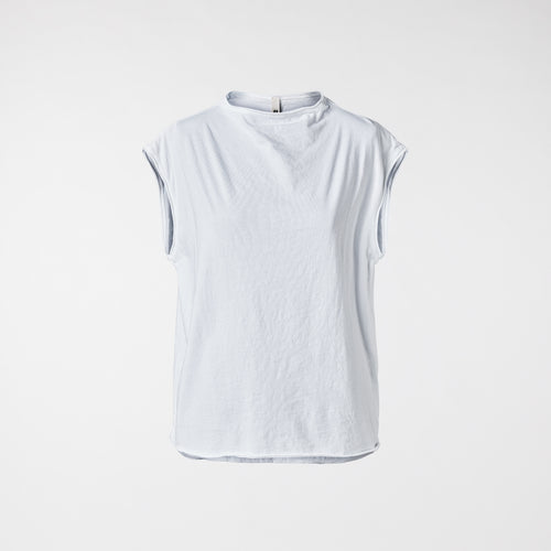 SLEEVELESS T-SHIRT IN JERSEY COTTON FABRIC