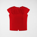 BLOUSE WITH TEARDROP CLOSURE ON THE BACK