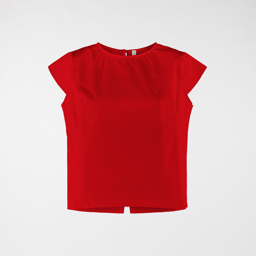 BLOUSE WITH TEARDROP CLOSURE ON THE BACK