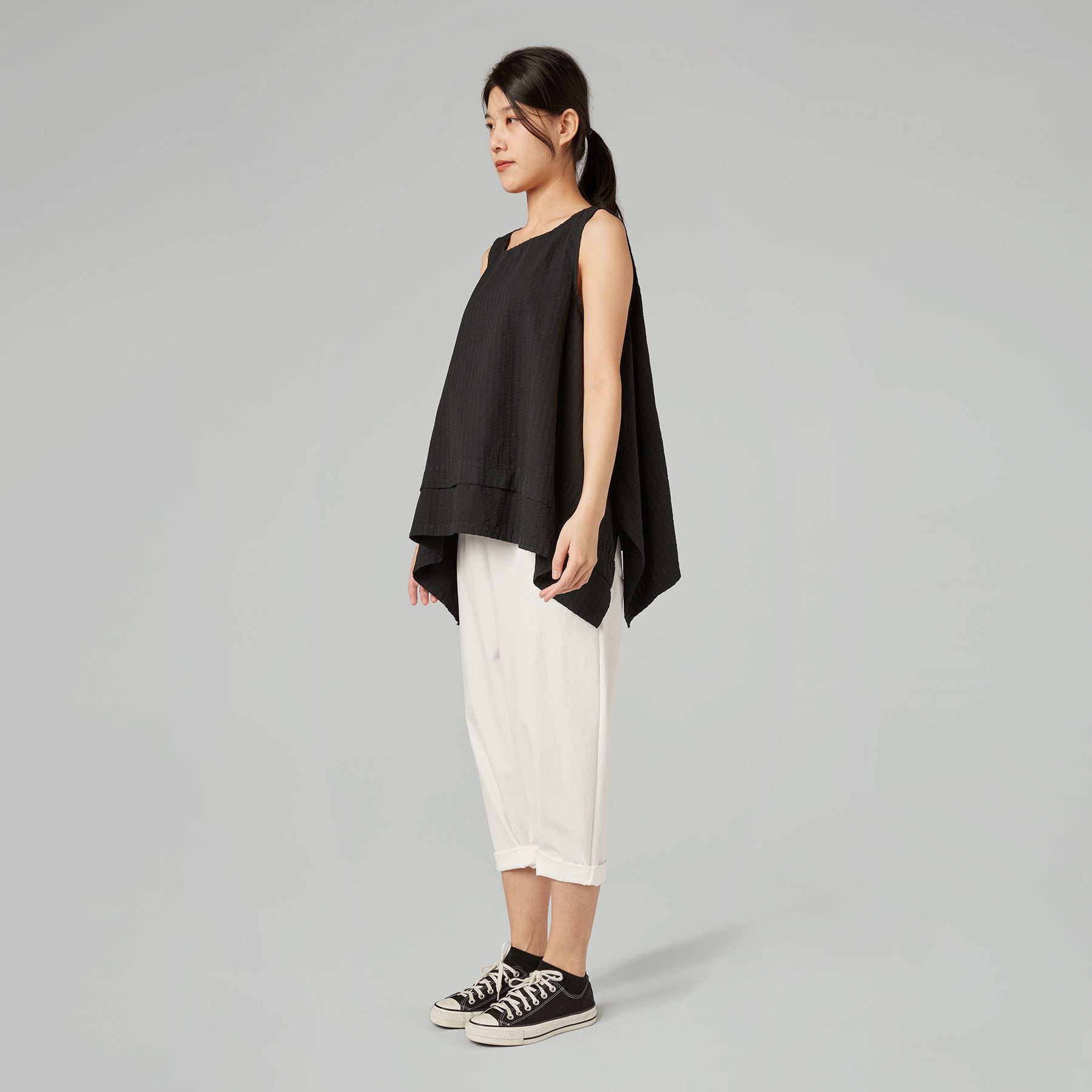 PANTALONES BAGGY EN PUNTO MILANO