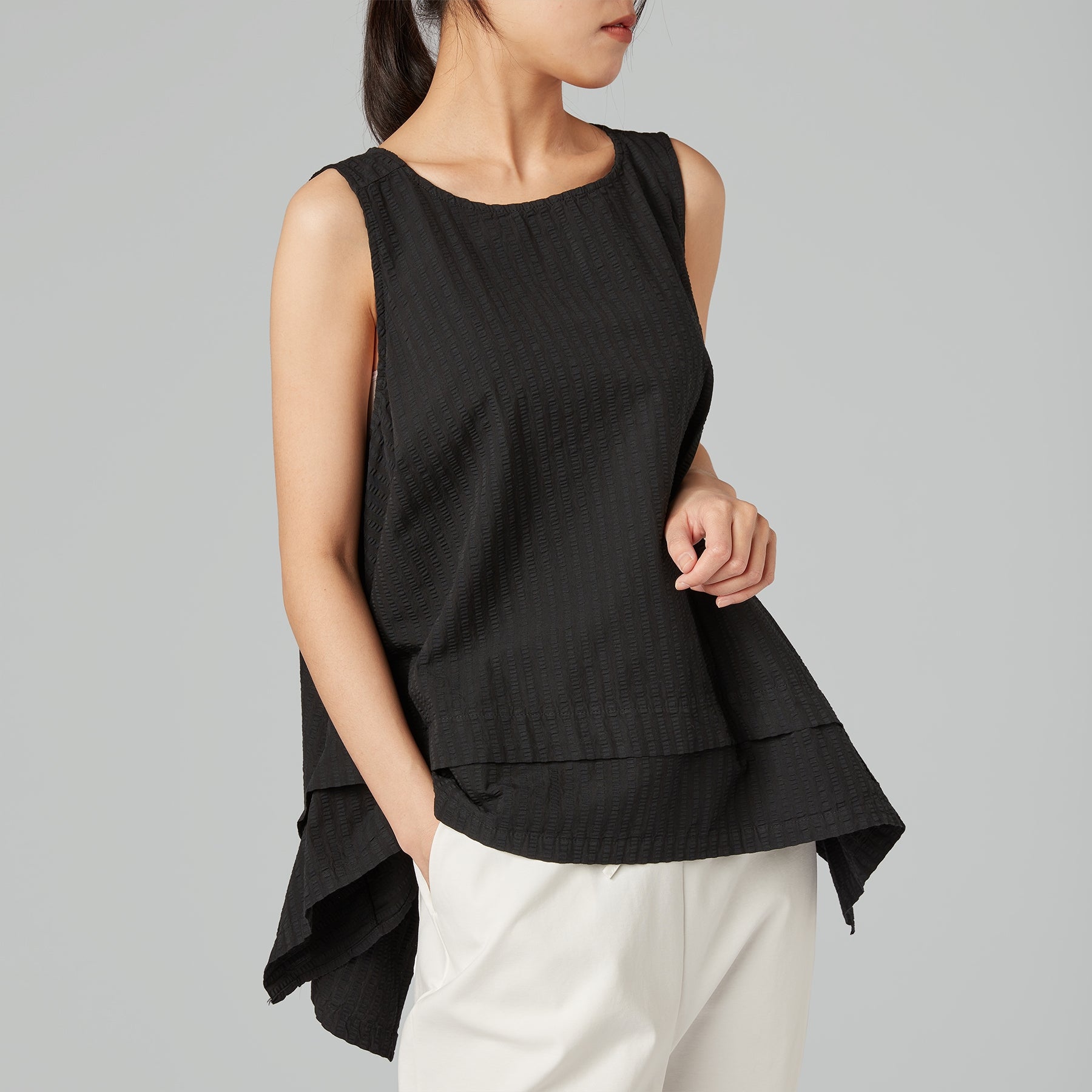 PANTALONES BAGGY EN PUNTO MILANO