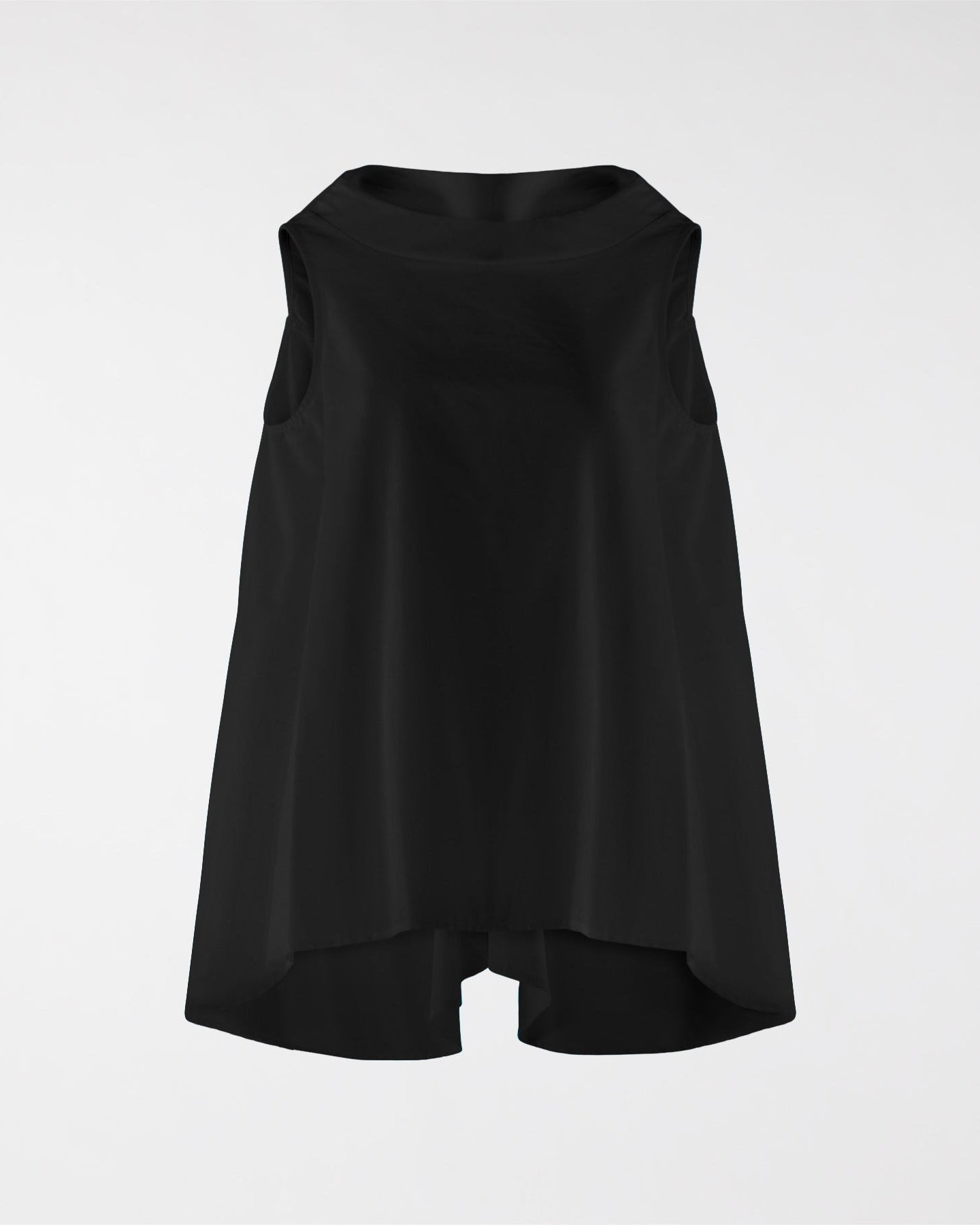 SLEEVELESS BLOUSE WITH BOAT NECKLINE