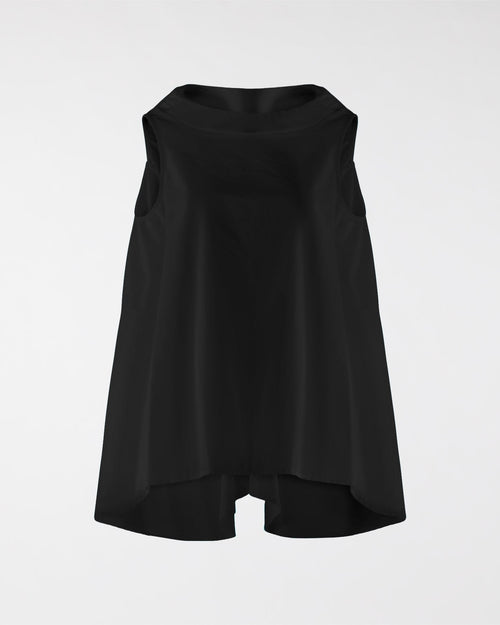 SLEEVELESS BLOUSE WITH BOAT NECKLINE