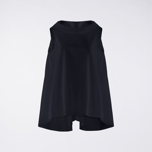 SLEEVELESS BLOUSE WITH BOAT NECKLINE