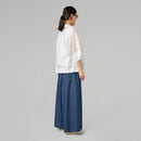 CROP FIT SEMI-SHEER SHIRT WHITE