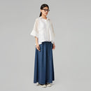 CROP FIT SEMI-SHEER SHIRT WHITE
