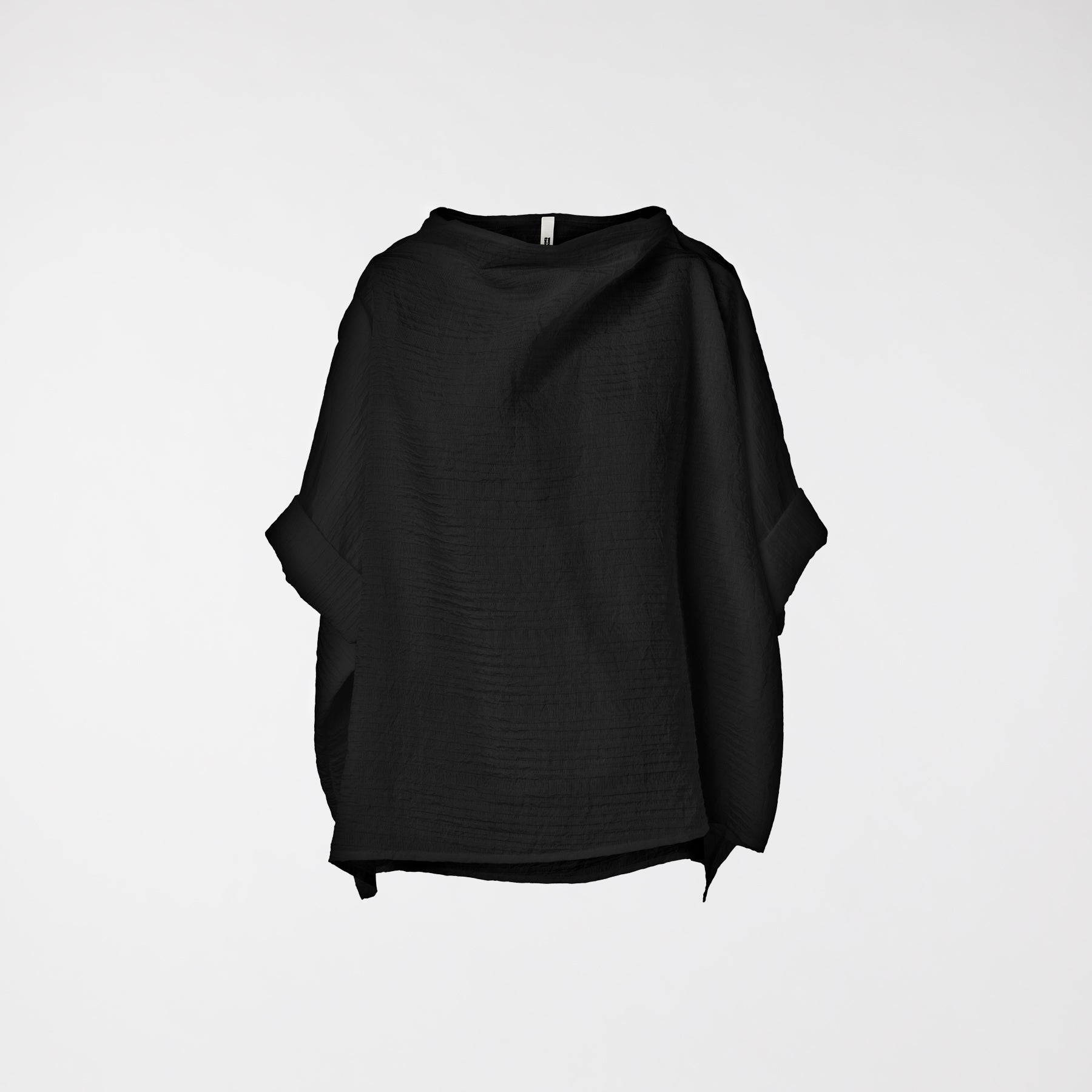 SQUARED BLOUSE IN VISCOSE BLEND FABRIC