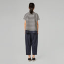 STRIPED T-SHIRT WITH FLOUNCE