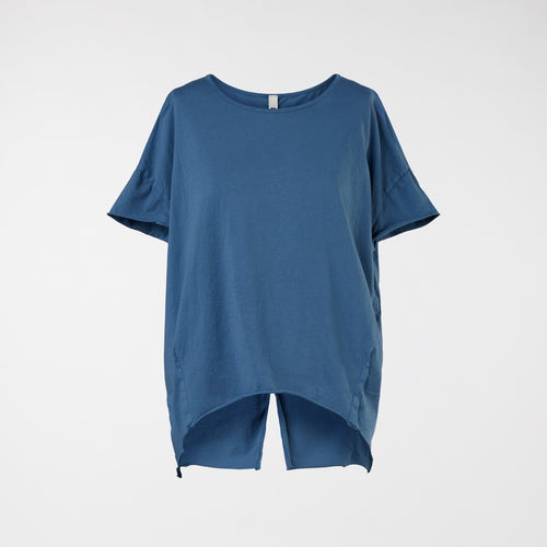 JERSEY T-SHIRT WITH SPLIT ON THE BACK