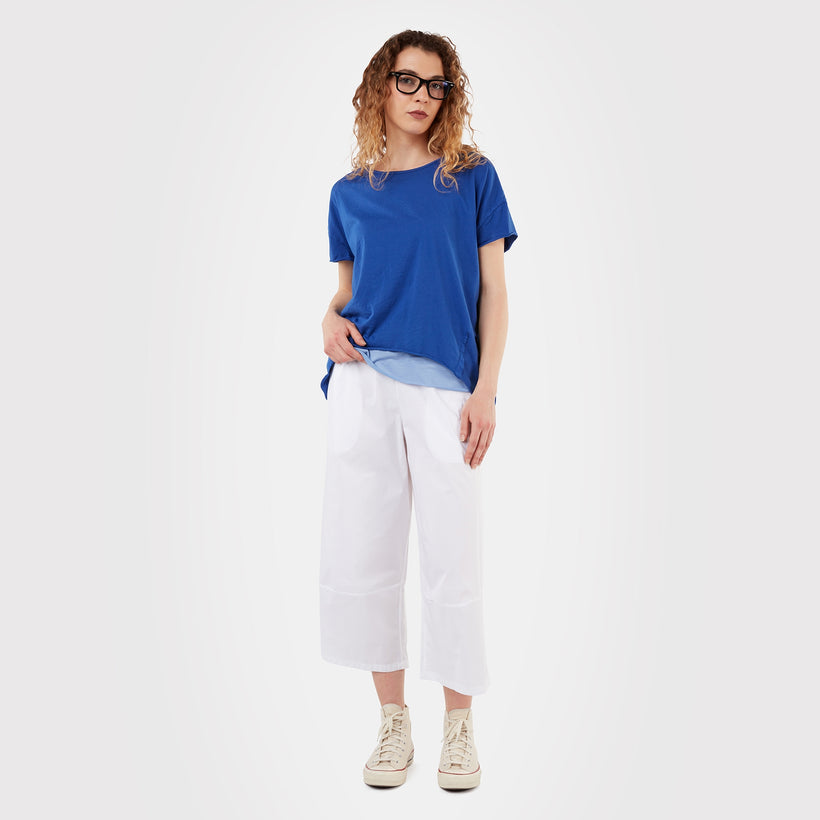 T-SHIRT EN MAILLOT AVEC FENTE AU DOS
