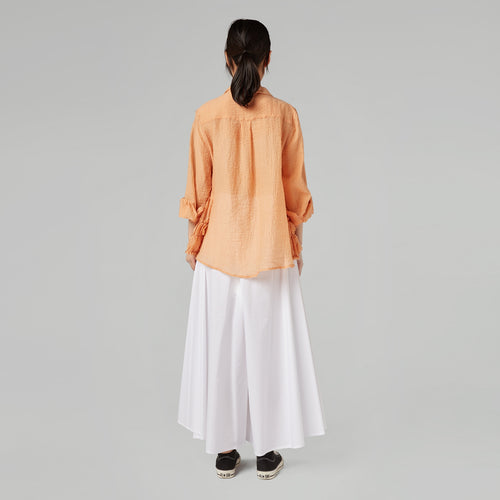 FLARED LINE TROUSERS IN POPLIN COTTON FABRIC