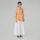 FLARED LINE TROUSERS IN POPLIN COTTON FABRIC