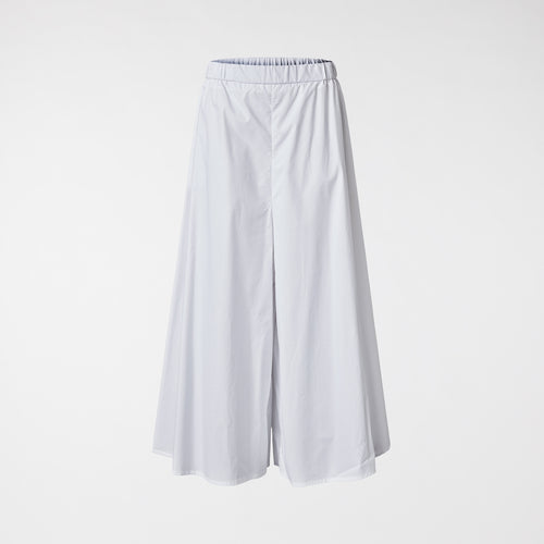 FLARED LINE TROUSERS IN POPLIN COTTON FABRIC