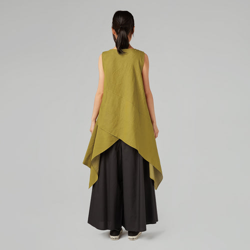 FLARED LINE TROUSERS IN POPLIN COTTON FABRIC