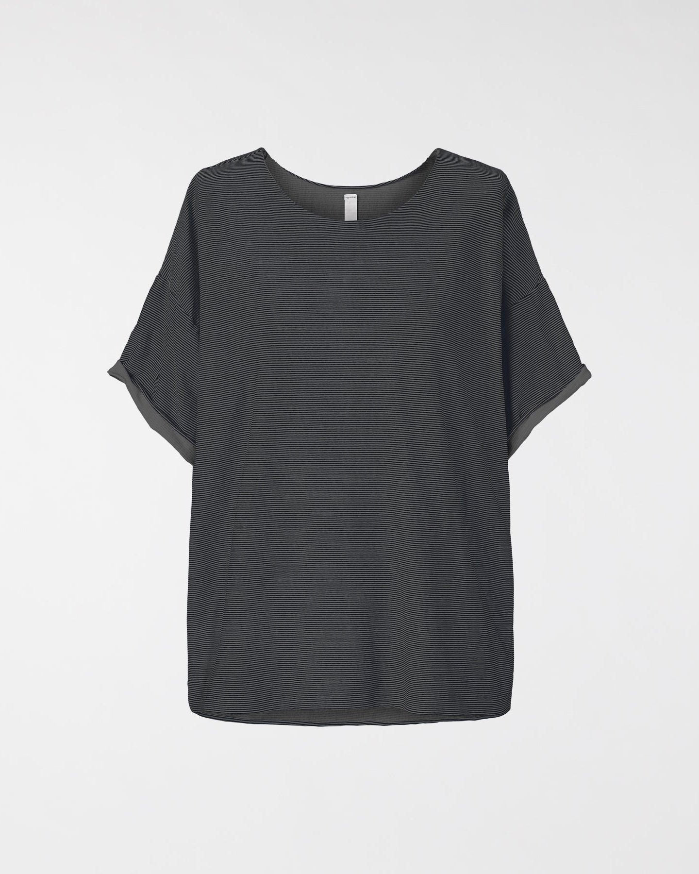T-SHIRT EN COTON À FINES RAYURES