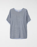 T-SHIRT EN COTON À FINES RAYURES