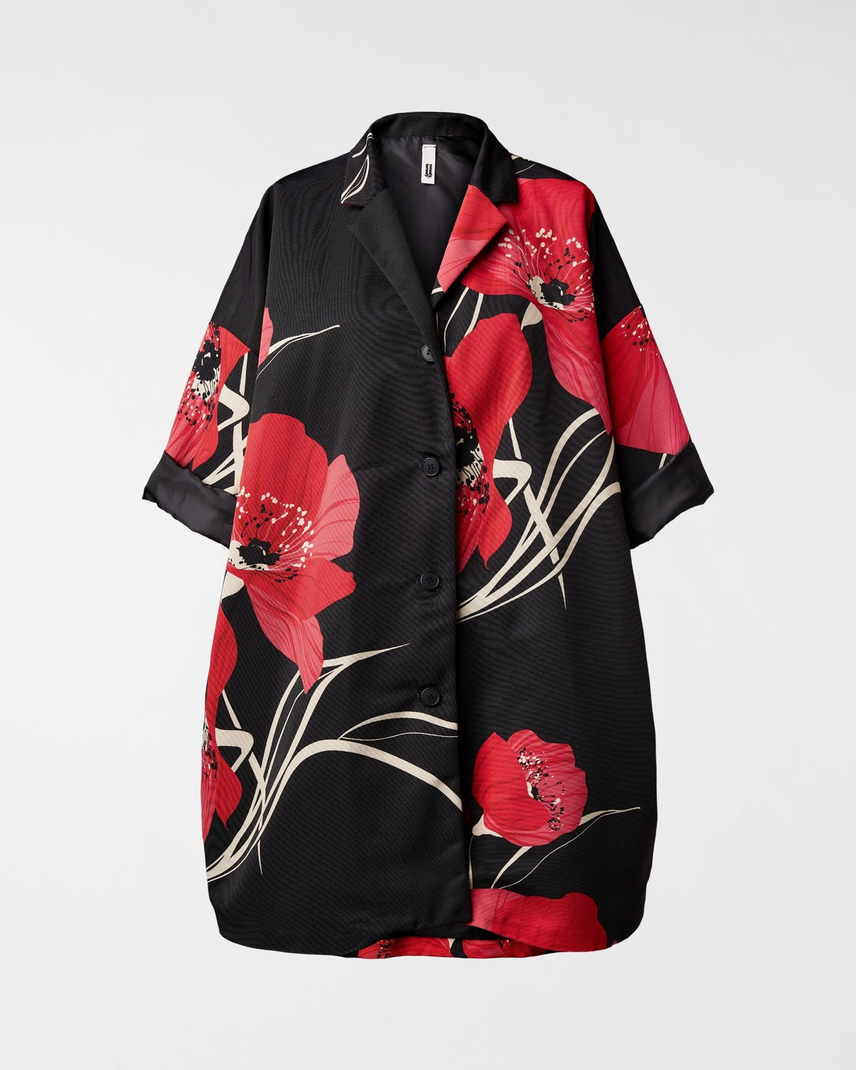 GIACCA KIMONO CON PAPAVERO
