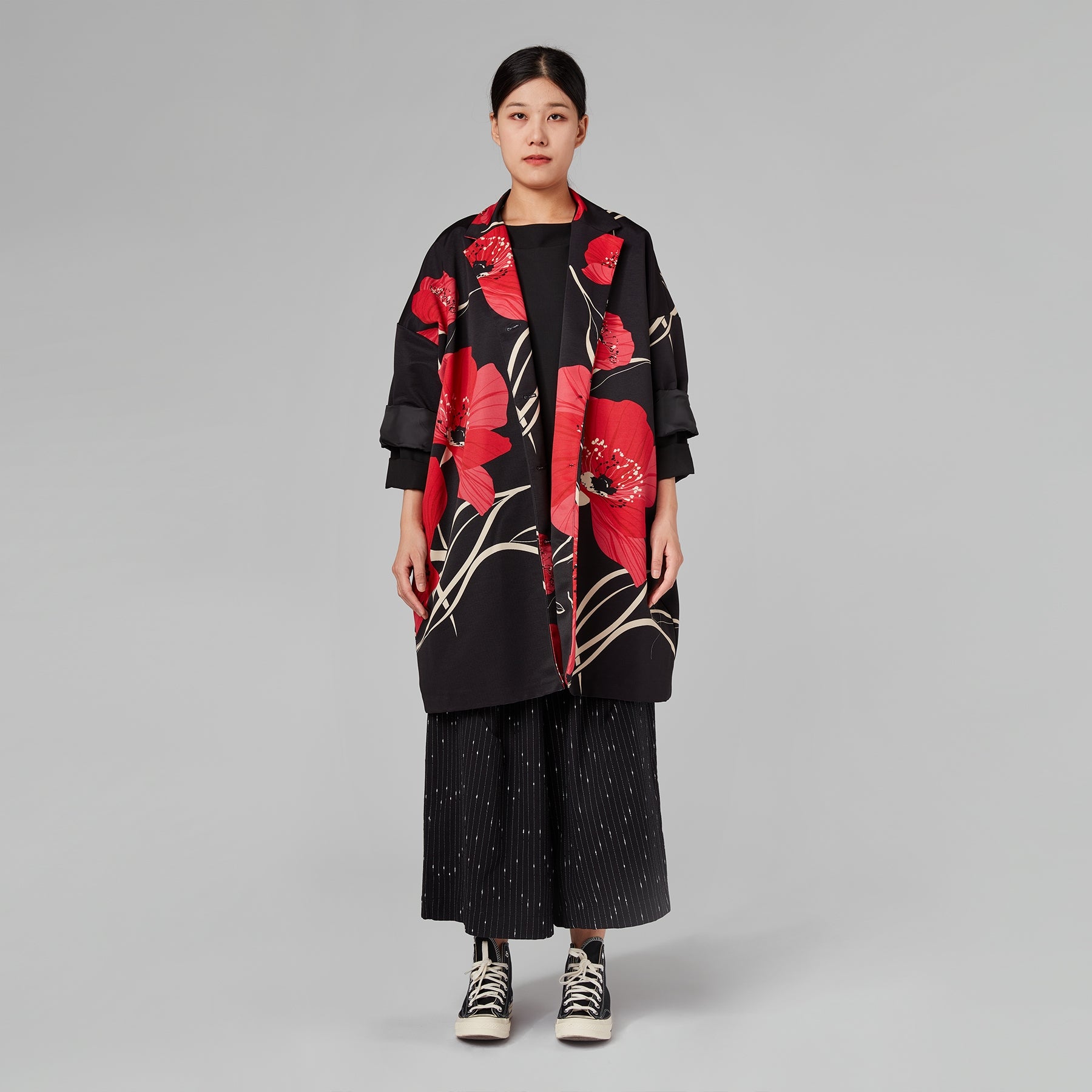 KIMONO JACKET WITH POPPY