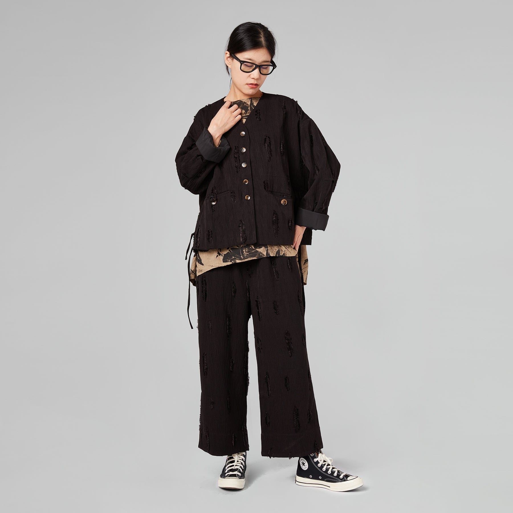 JACKET IN FIL COUPE' FABRIC