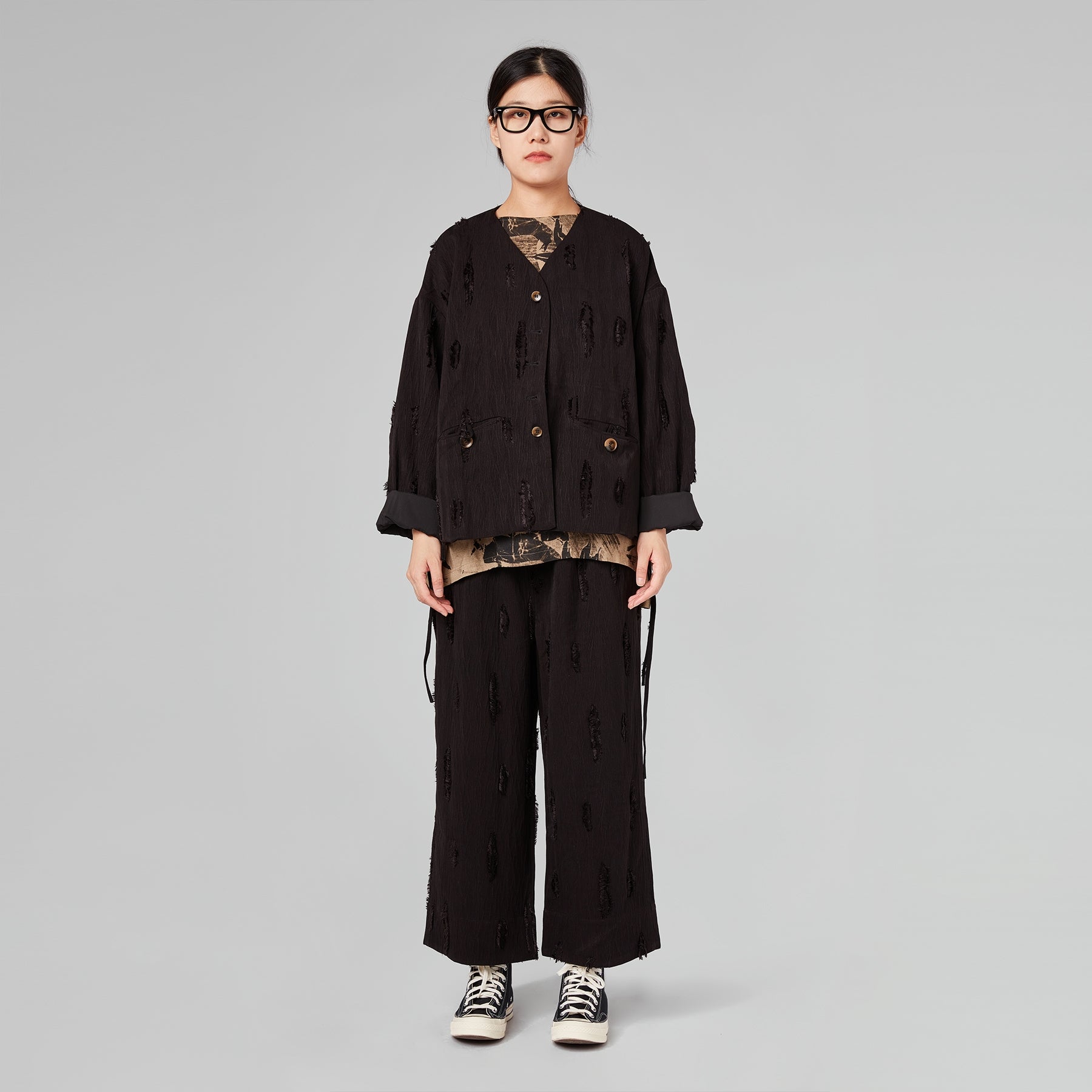 JACKET IN FIL COUPE' FABRIC