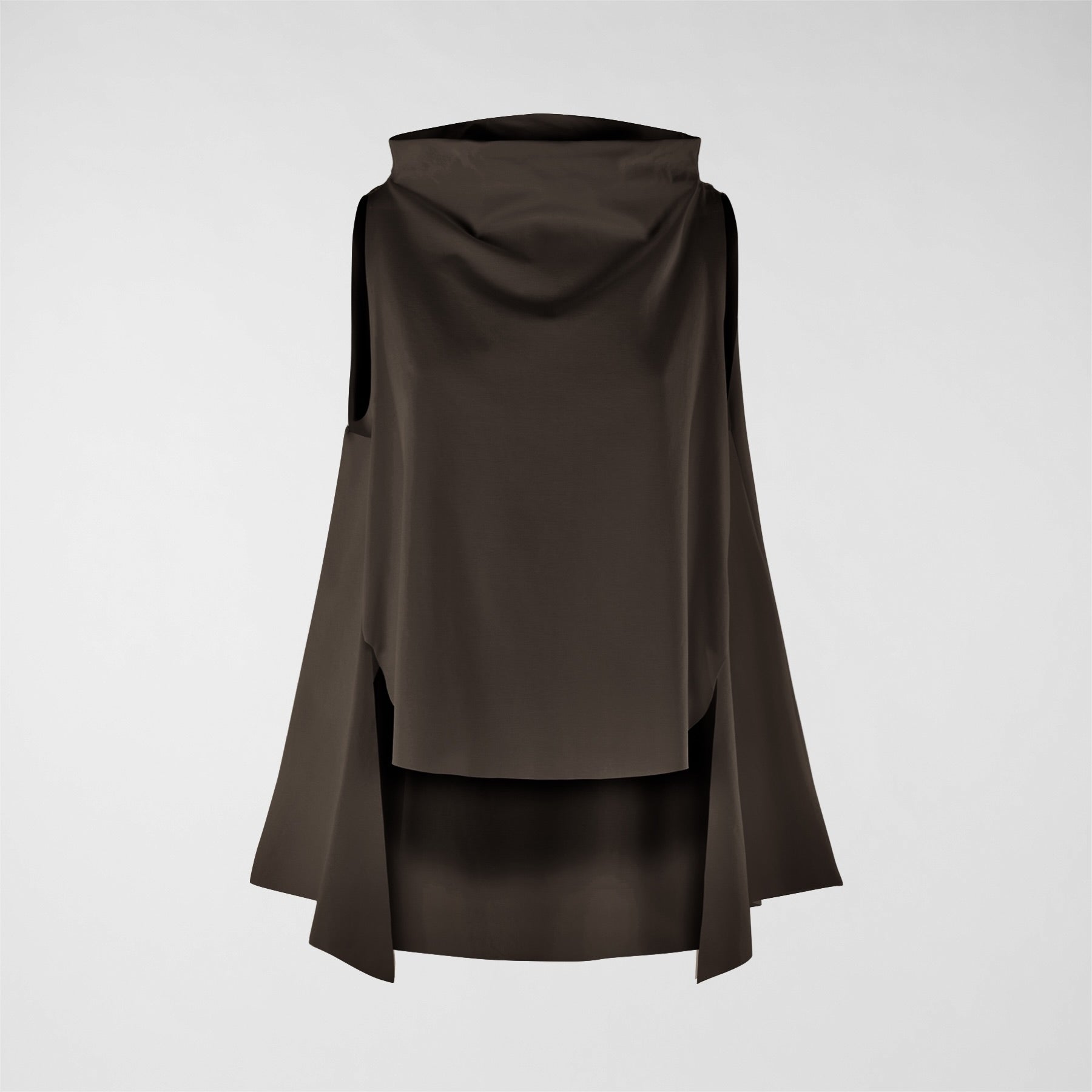 HIGH NECK STRETCH WAISTCOAT BROWN