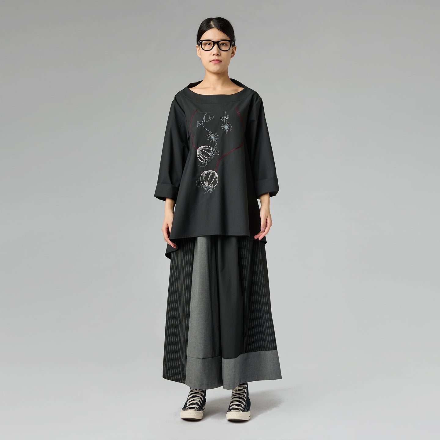 FLARED PATCHWORK TROUSERS