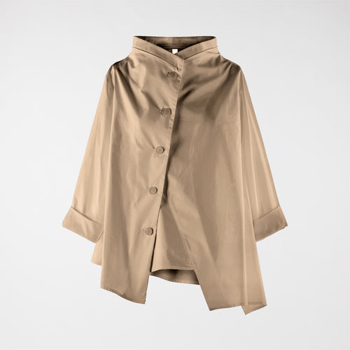 COTTON JACKET/SHIRT WITH ASYMMETRIC BUTTONING