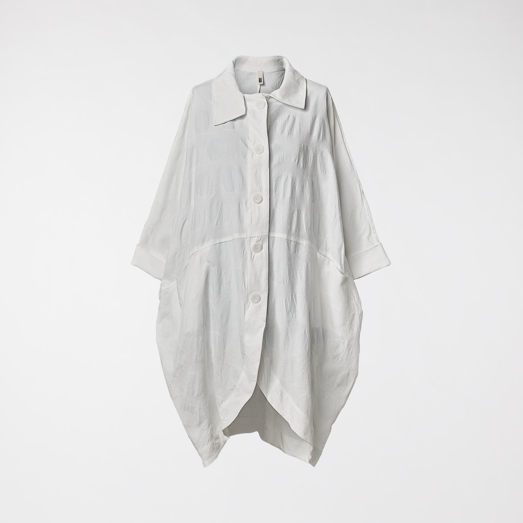 OVERSIZE COTTON JACKET IN POLKA DOT FABRIC