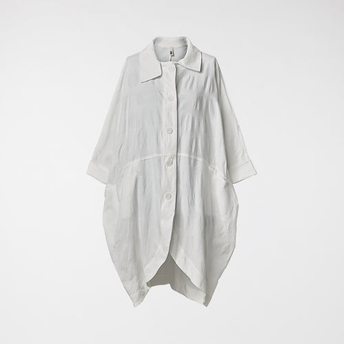 OVERSIZE COTTON JACKET IN POLKA DOT FABRIC