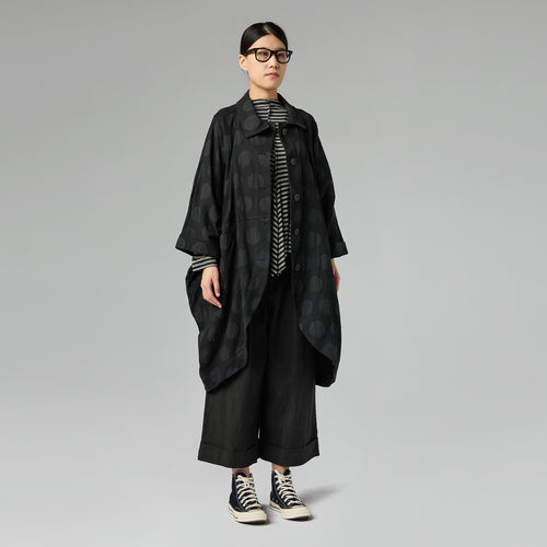 OVERSIZE COTTON JACKET IN POLKA DOT FABRIC