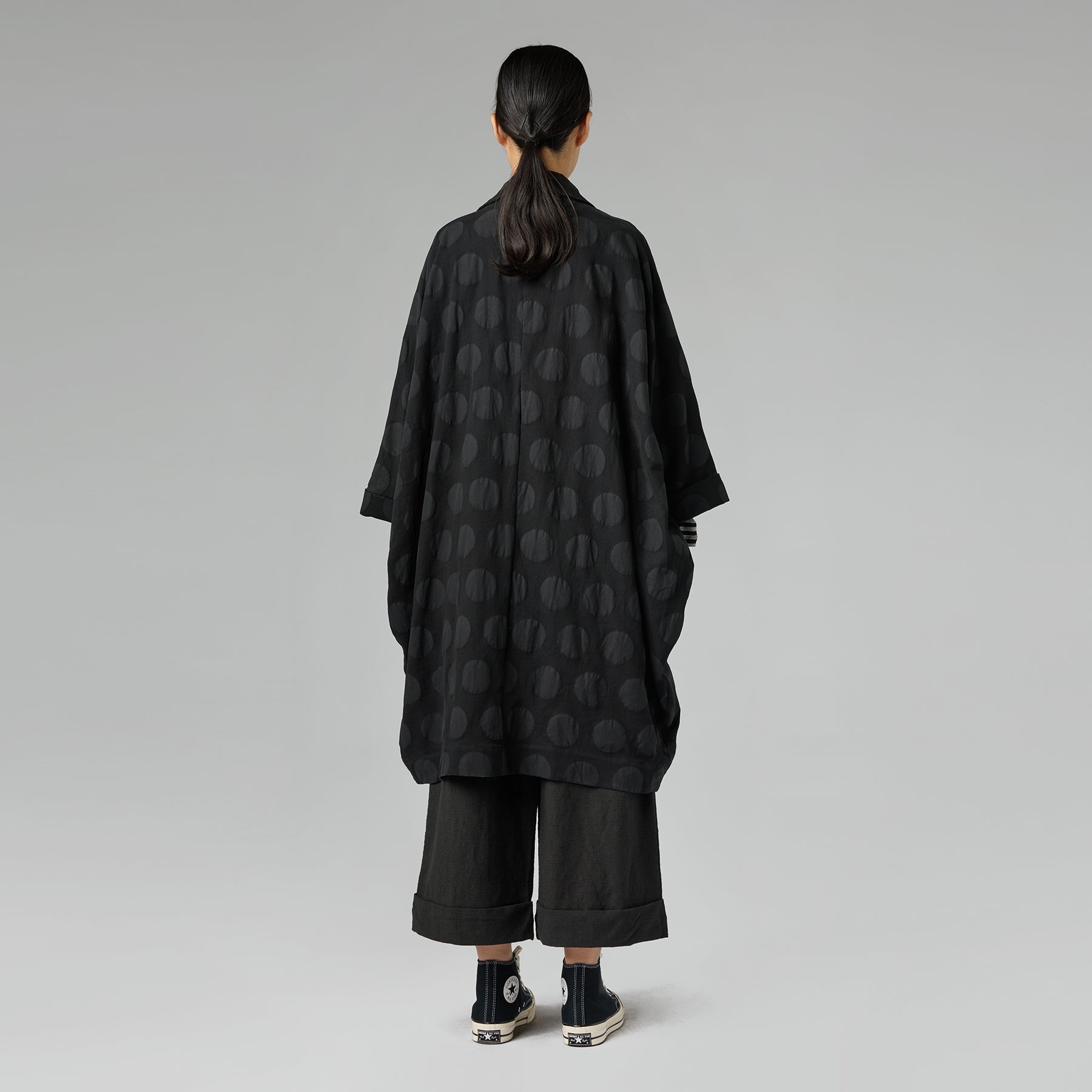 OVERSIZE COTTON JACKET IN POLKA DOT FABRIC