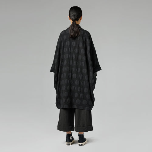 OVERSIZE COTTON JACKET IN POLKA DOT FABRIC