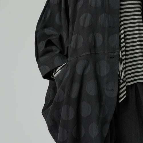 OVERSIZE COTTON JACKET IN POLKA DOT FABRIC