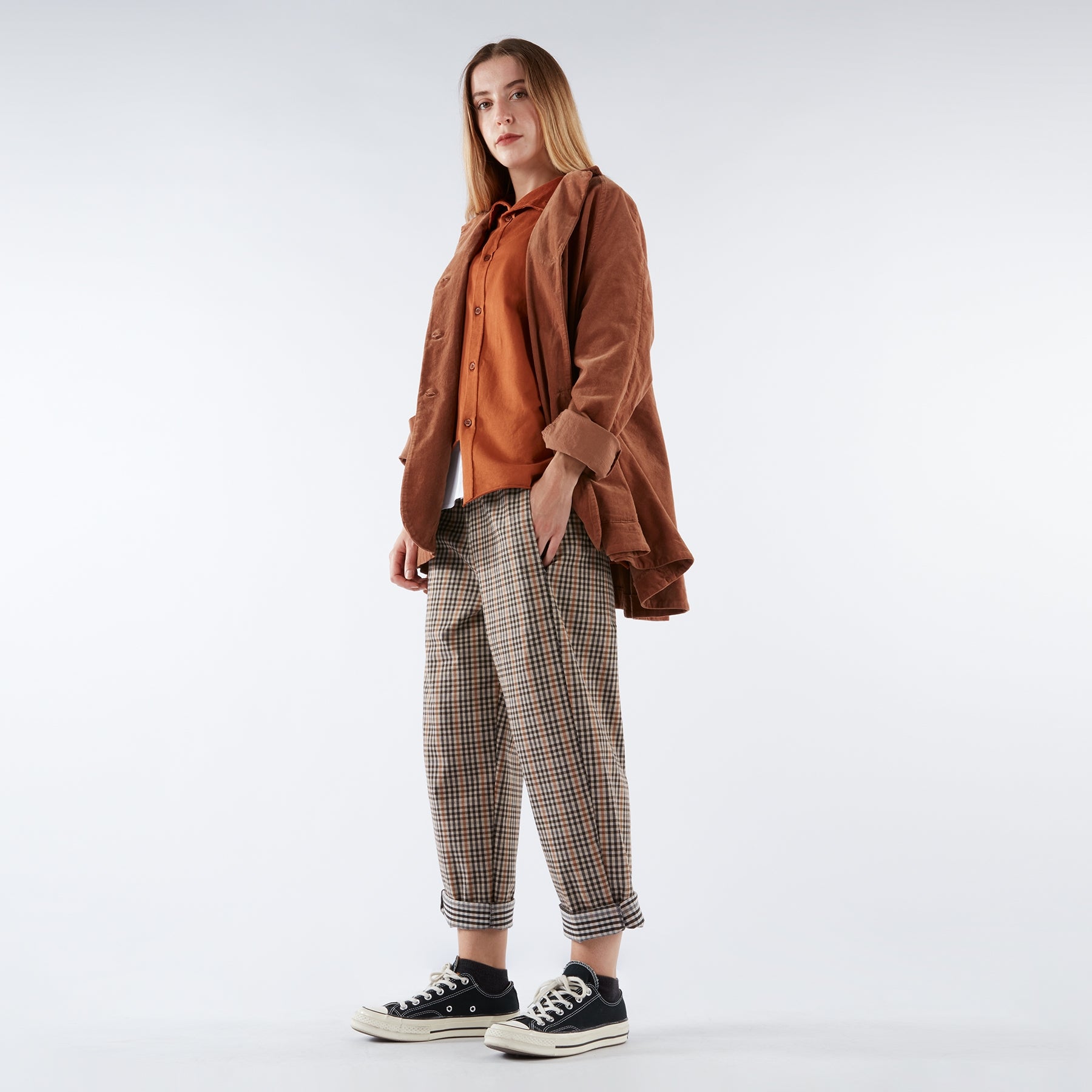 FLARED VELVETY COTTON JACKET