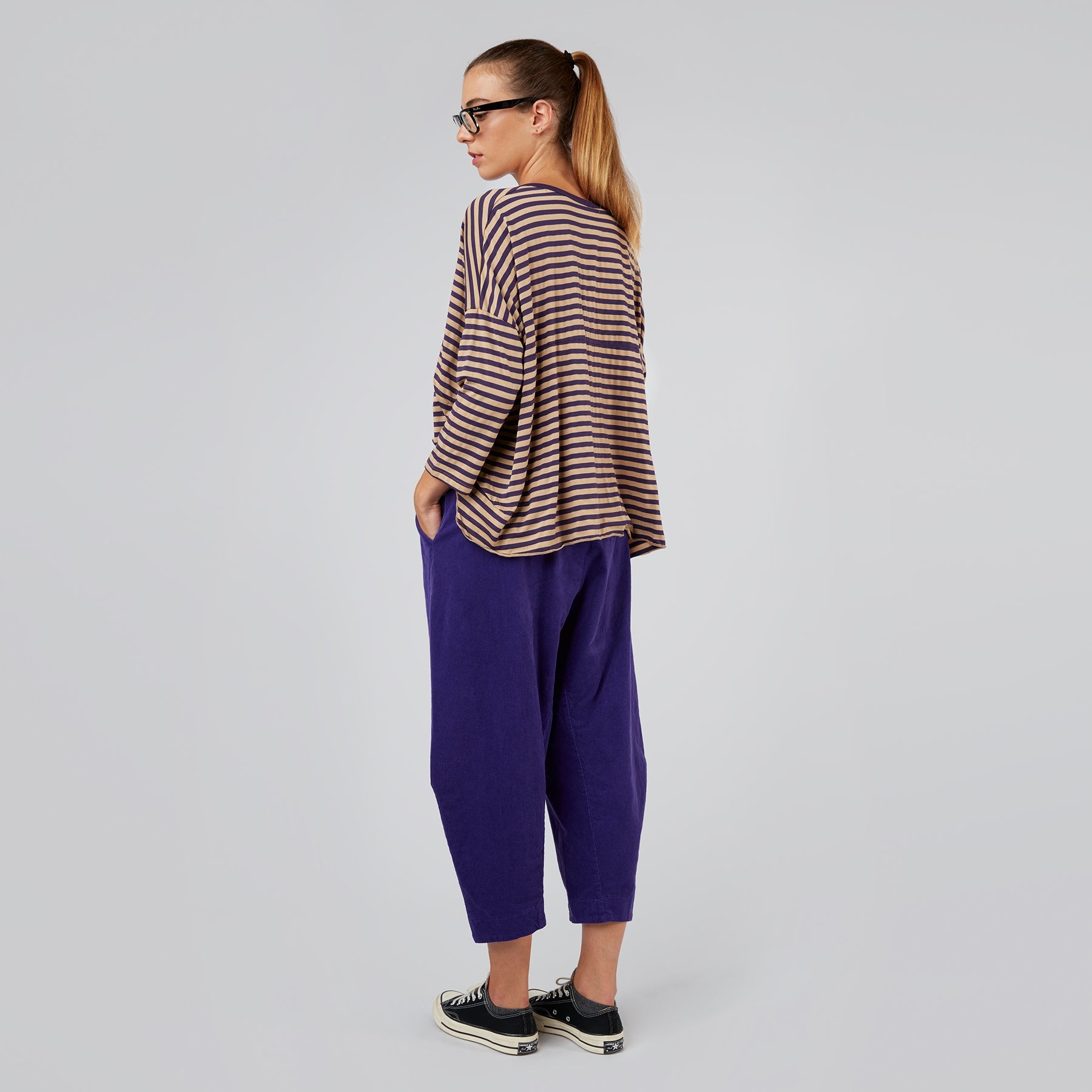 PANTALONES BAGGY DE PANA CON COSTILLAS