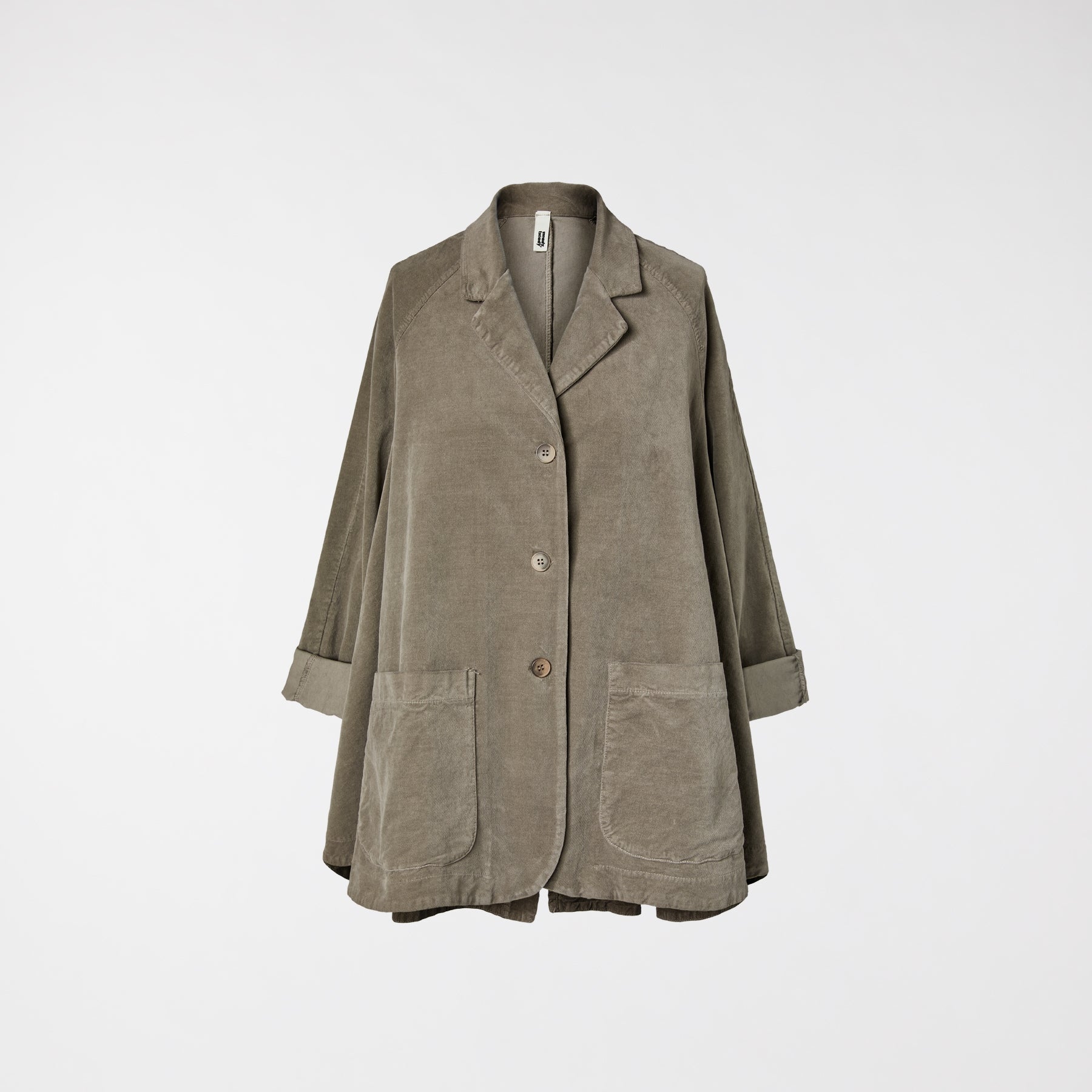 FLARED VELVETY COTTON JACKET