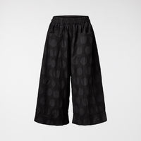POLKA DOTS TROUSERS IN COTTON FABRIC BLACK