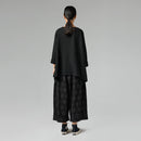 POLKA DOTS TROUSERS IN COTTON FABRIC BLACK