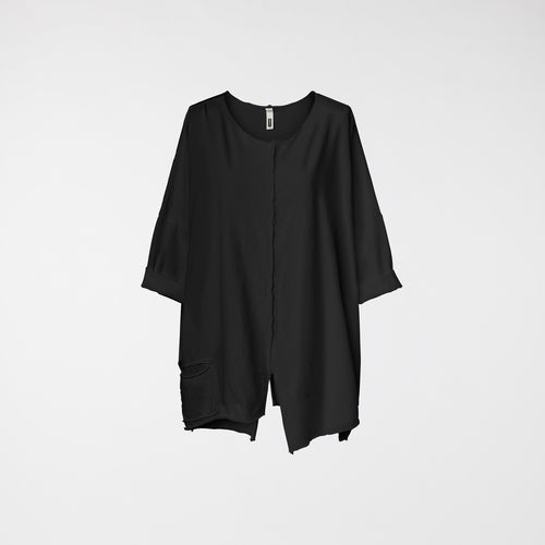 T-SHIRT WITH LITTLE POCKET BLACK