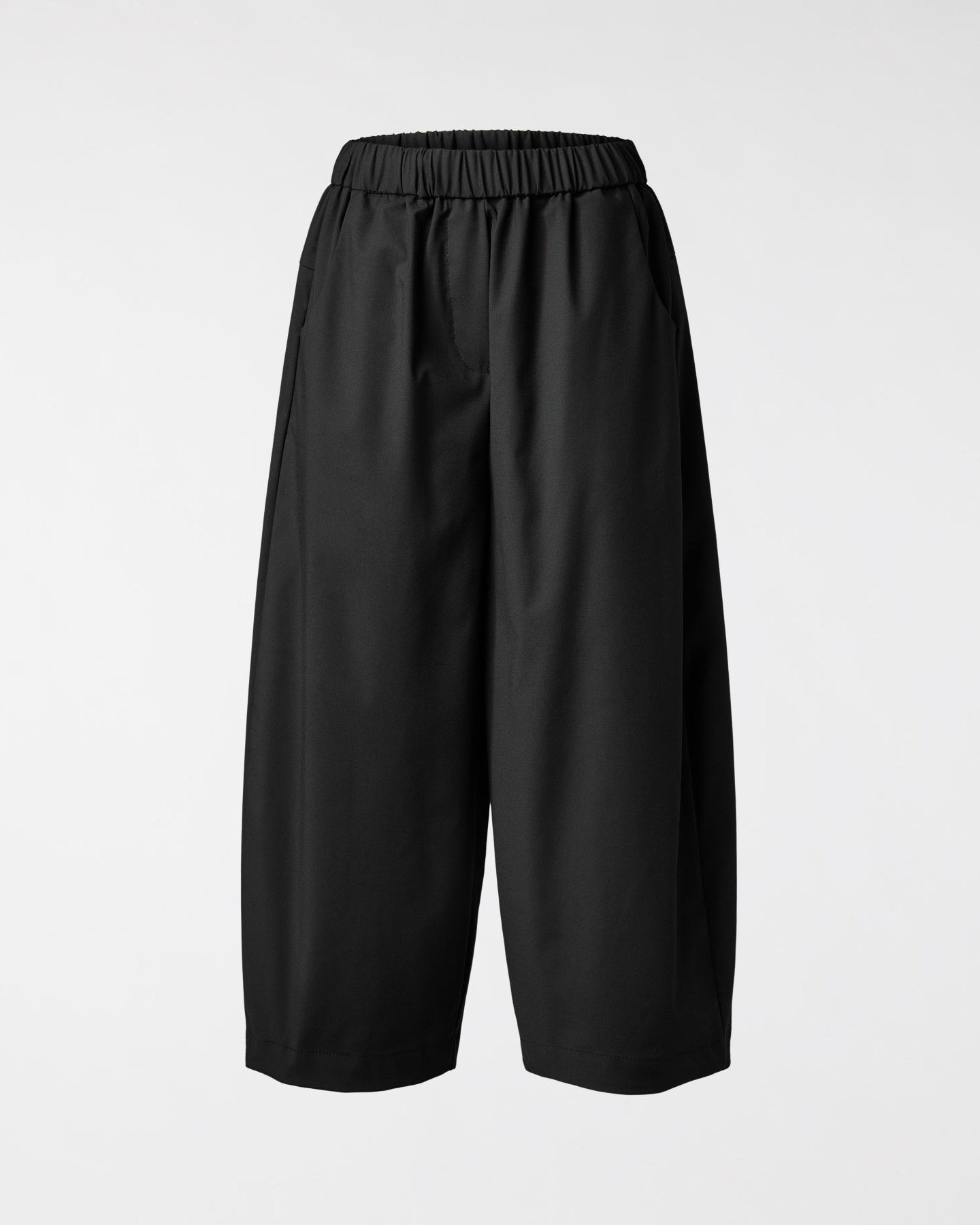 PANTALONI LARGHI CON FASCIA ELASTICA NERO