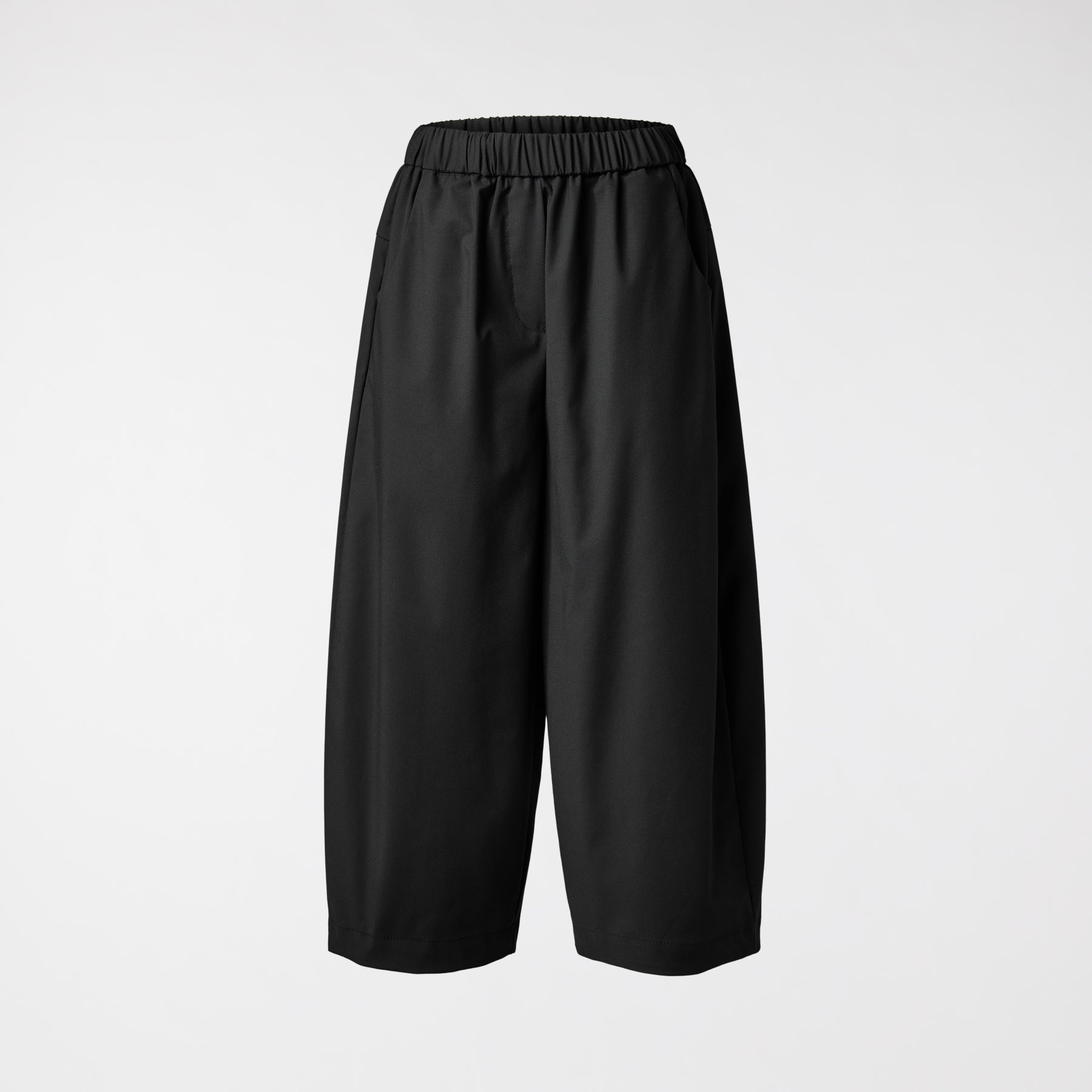PANTALÓN ANCHO CON ELÁSTICO NEGRO